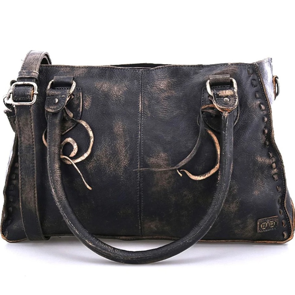 Bed Stu Black and Brown Leather Bag